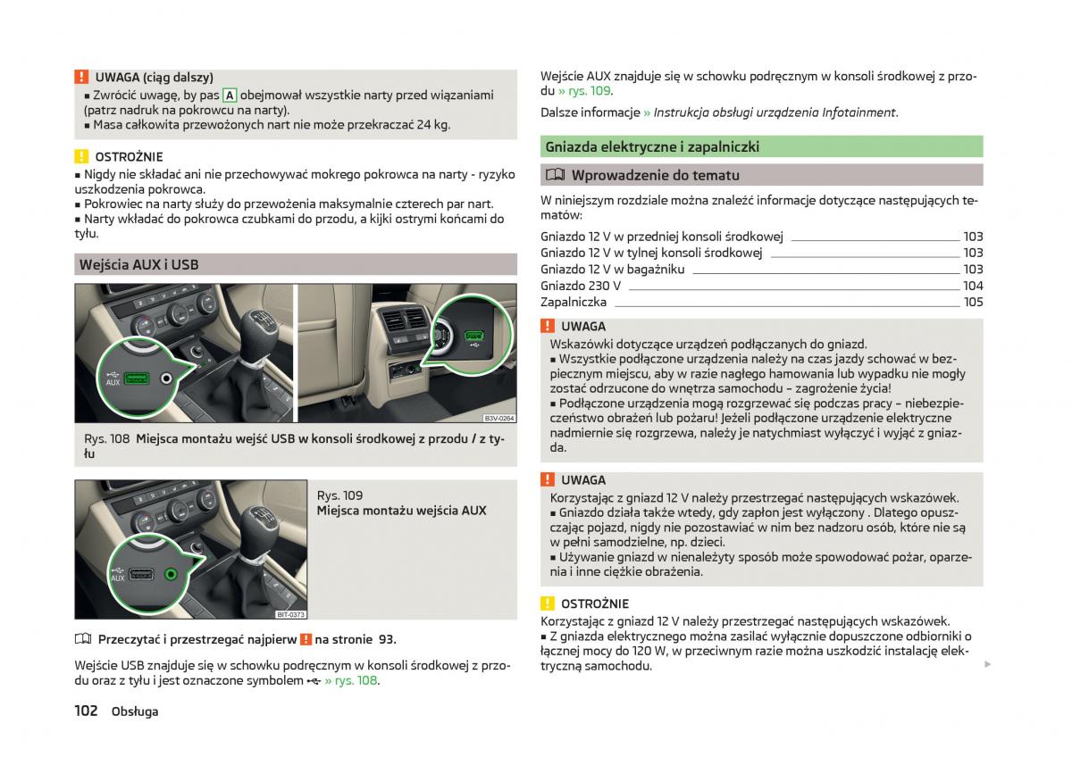 Skoda Superb III 3 instrukcja obslugi / page 105