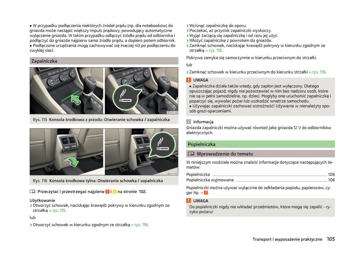 Skoda Superb III 3 instrukcja obslugi / page 108