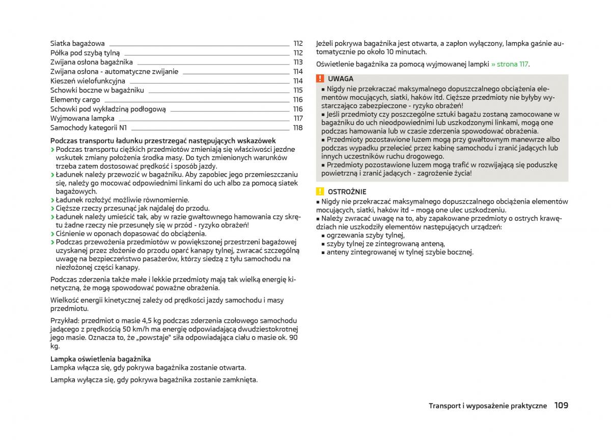 Skoda Superb III 3 instrukcja obslugi / page 112