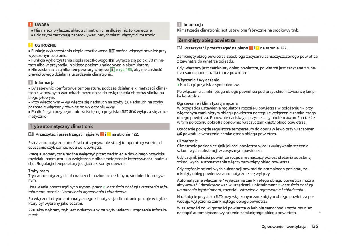 Skoda Superb III 3 instrukcja obslugi / page 128