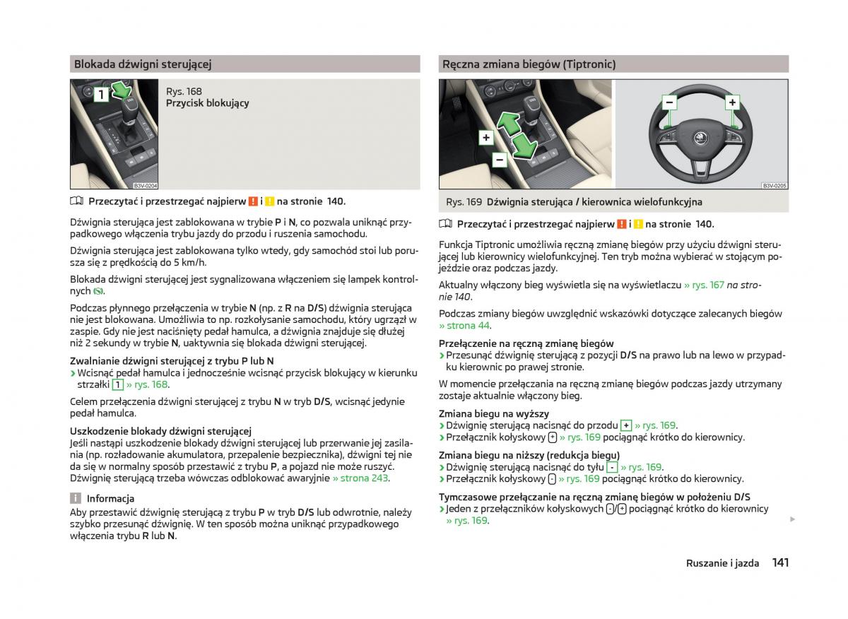 Skoda Superb III 3 instrukcja obslugi / page 144