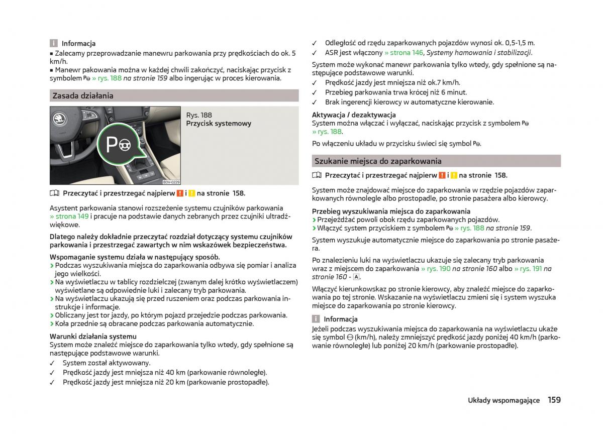 Skoda Superb III 3 instrukcja obslugi / page 162