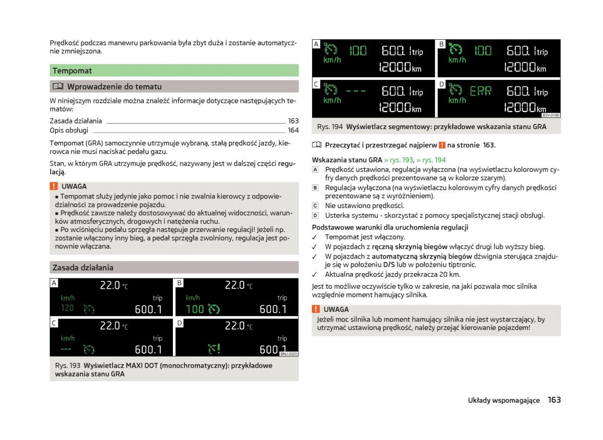 Skoda Superb III 3 instrukcja obslugi / page 166