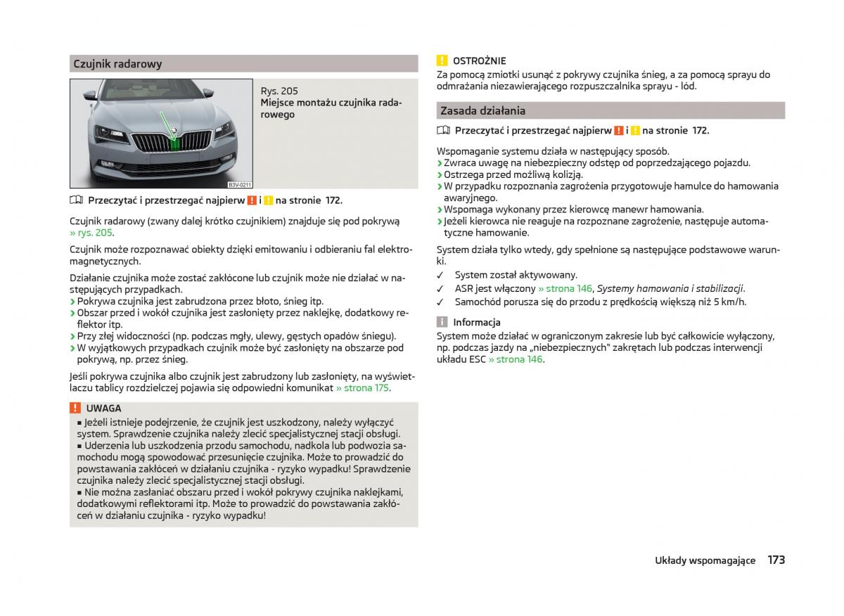 Skoda Superb III 3 instrukcja obslugi / page 176