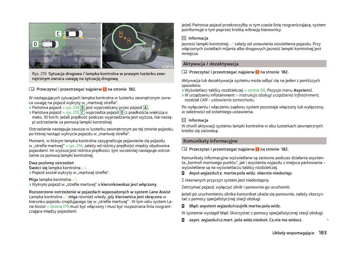 Skoda Superb III 3 instrukcja obslugi / page 186