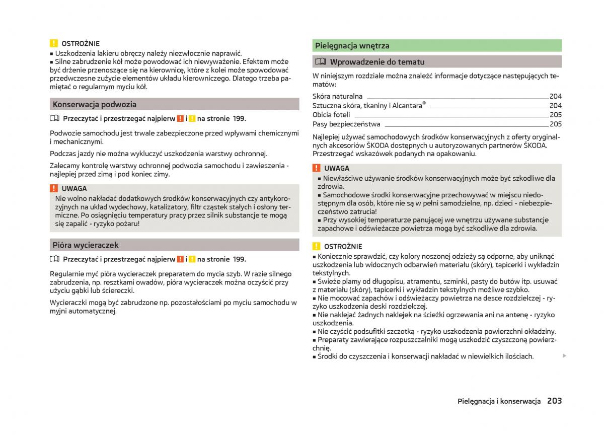 Skoda Superb III 3 instrukcja obslugi / page 206