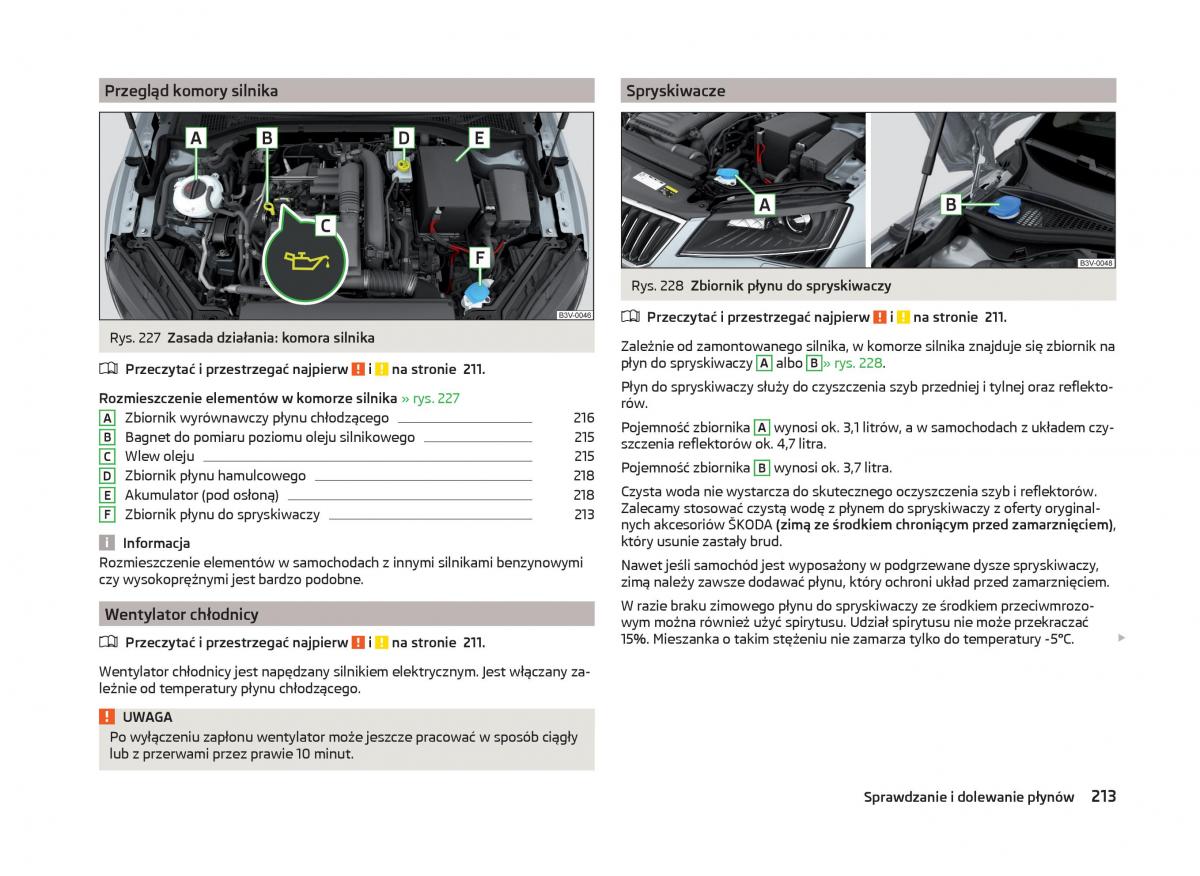 Skoda Superb III 3 instrukcja obslugi / page 216