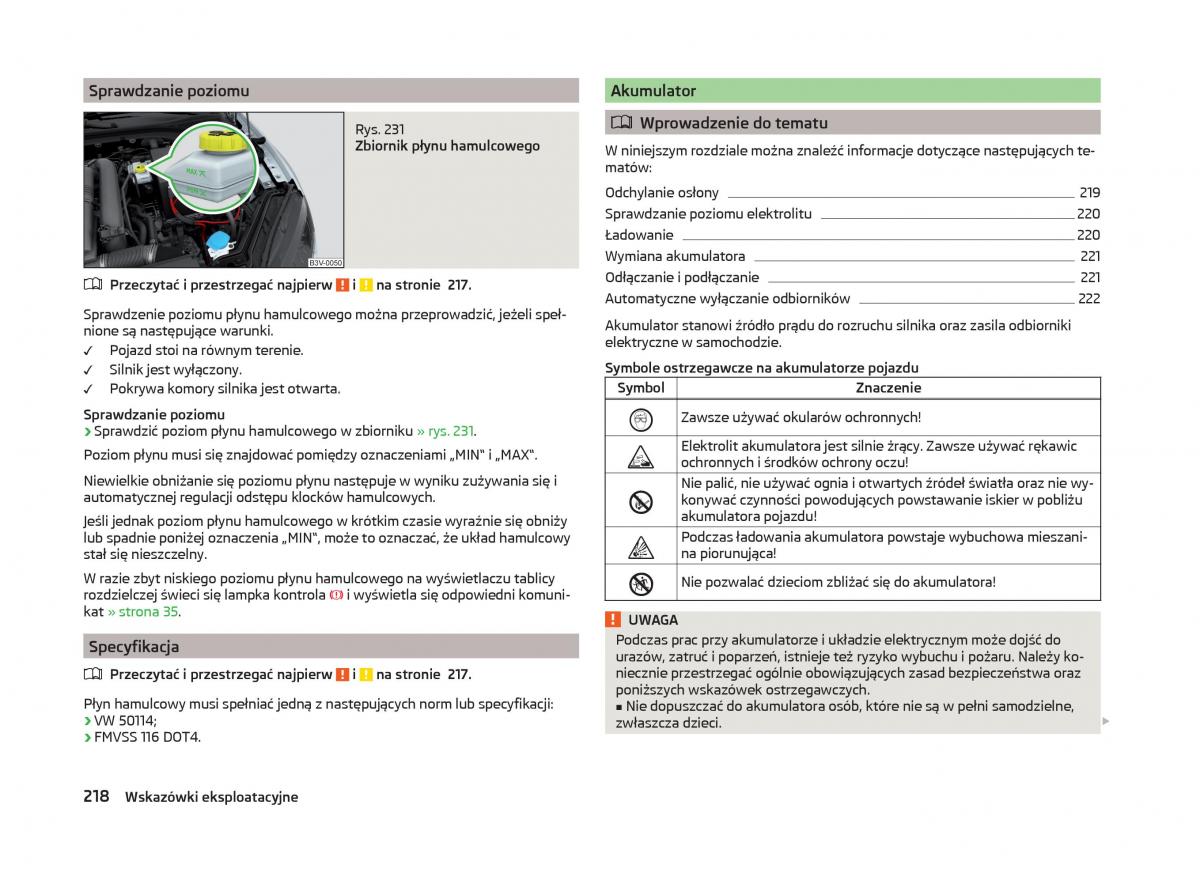 Skoda Superb III 3 instrukcja obslugi / page 221