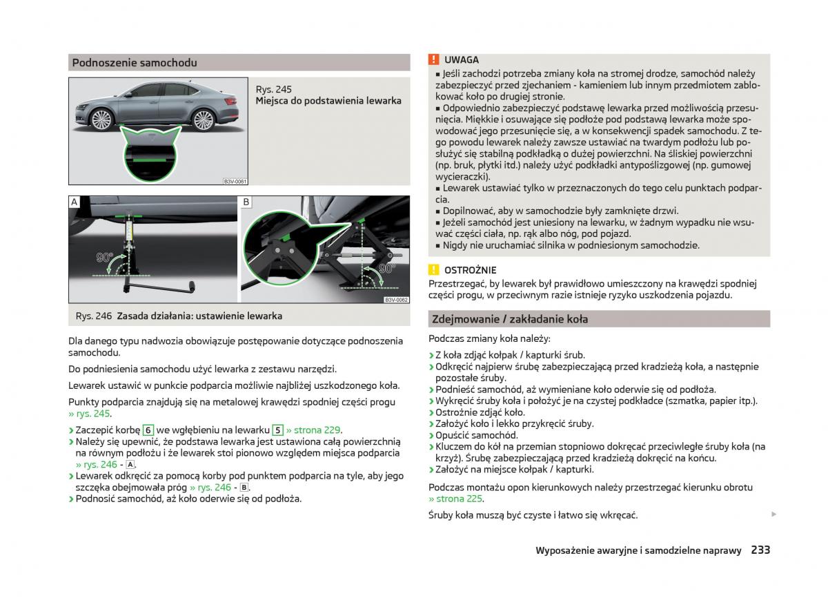 Skoda Superb III 3 instrukcja obslugi / page 236