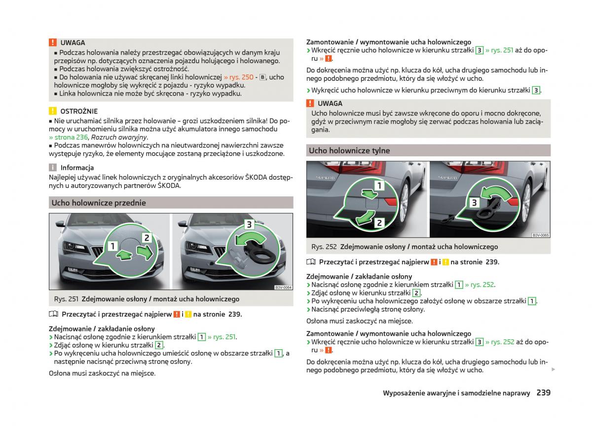 Skoda Superb III 3 instrukcja obslugi / page 242