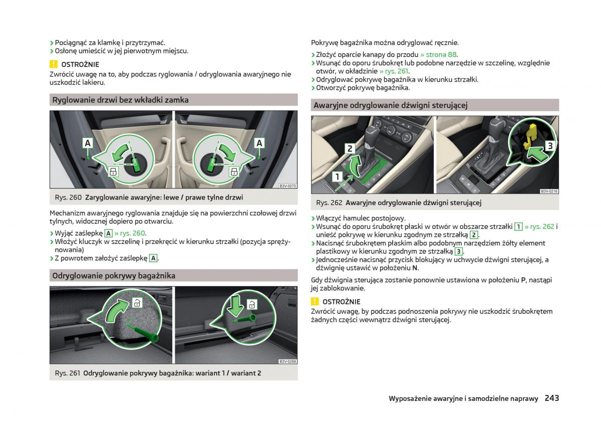 Skoda Superb III 3 instrukcja obslugi / page 246