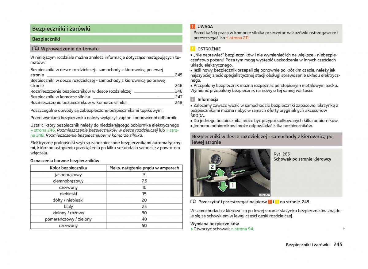 Skoda Superb III 3 instrukcja obslugi / page 248