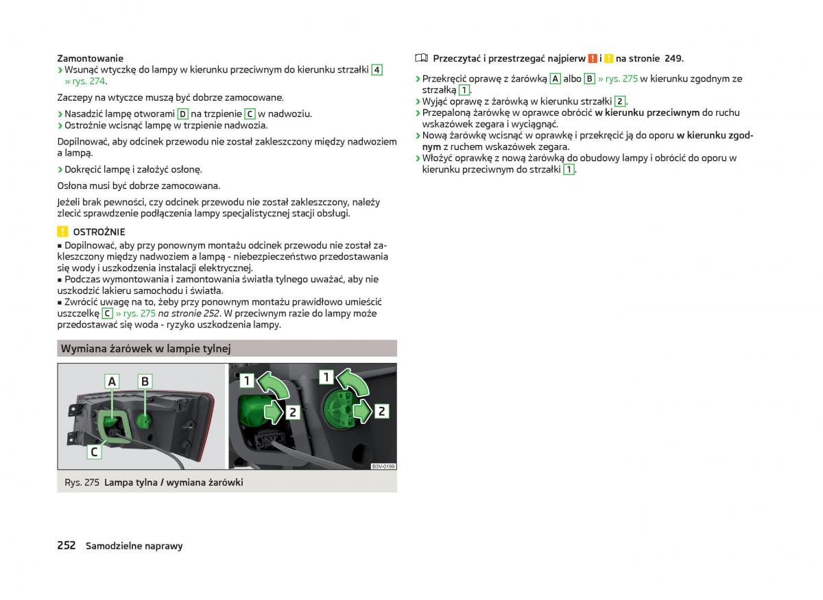 Skoda Superb III 3 instrukcja obslugi / page 255