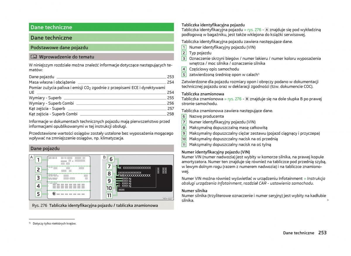 Skoda Superb III 3 instrukcja obslugi / page 256