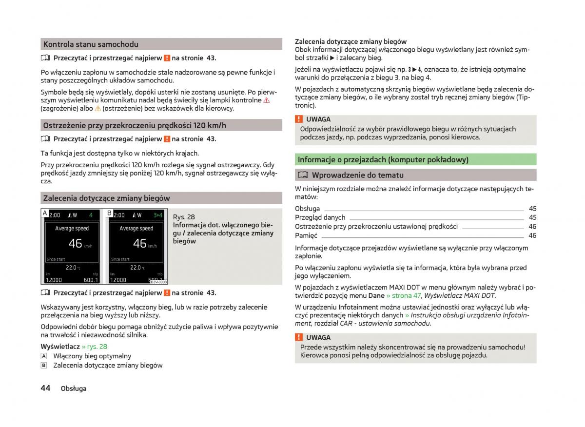 Skoda Superb III 3 instrukcja obslugi / page 47