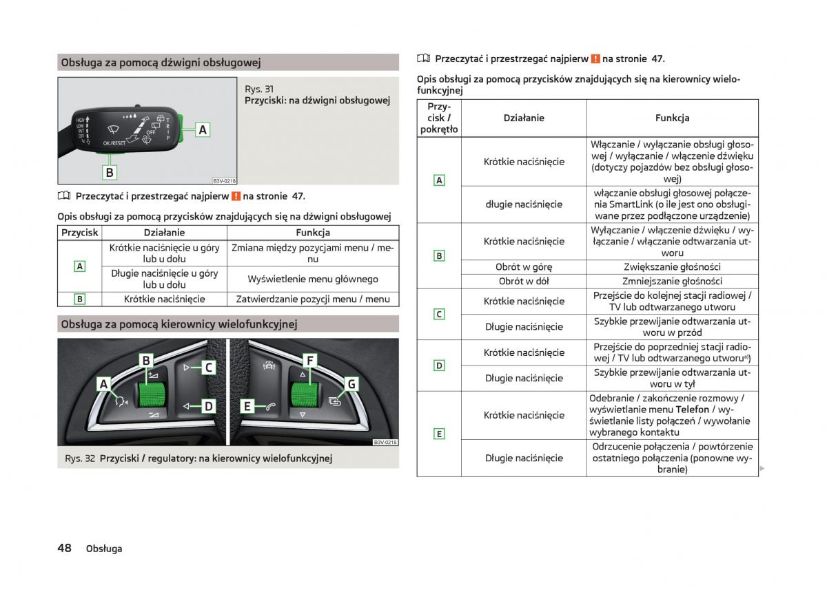 Skoda Superb III 3 instrukcja obslugi / page 51