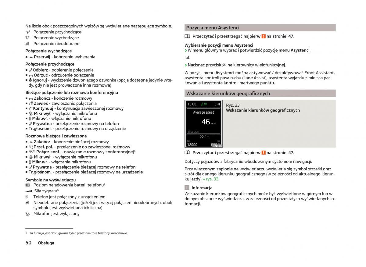 Skoda Superb III 3 instrukcja obslugi / page 53