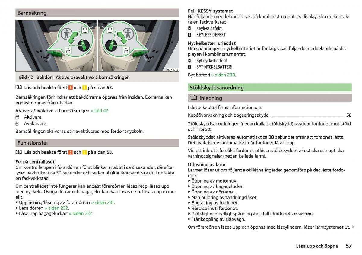 Skoda Superb III 3 instruktionsbok / page 59