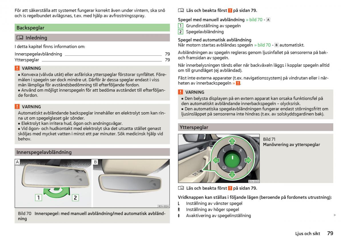 Skoda Superb III 3 instruktionsbok / page 81