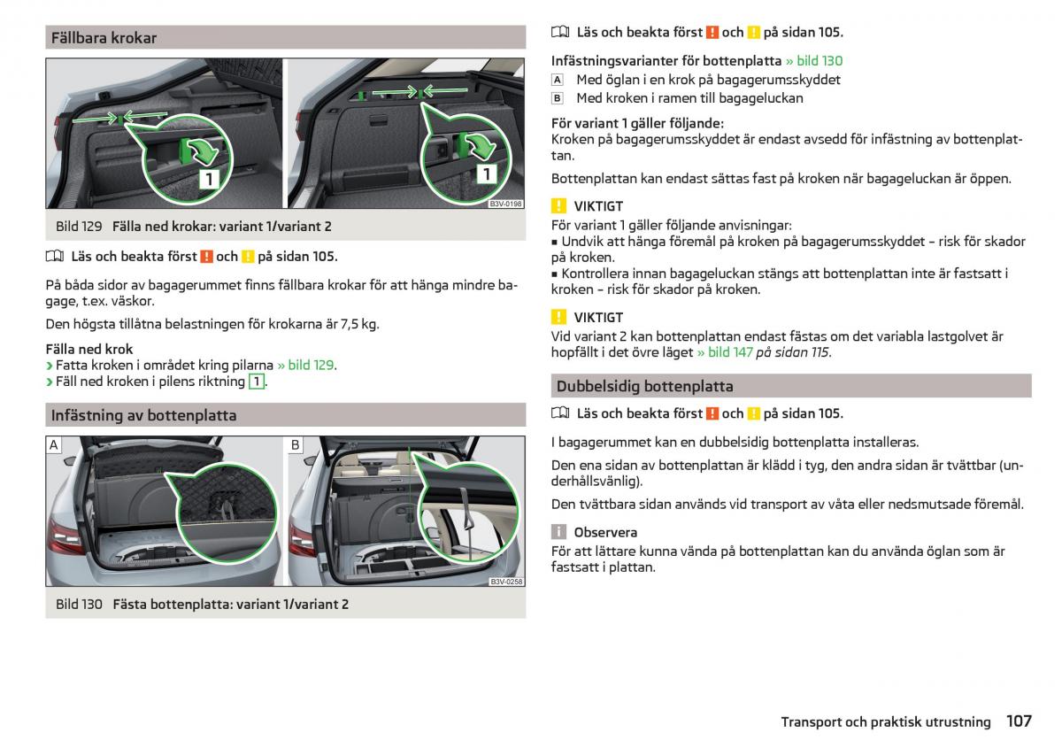 Skoda Superb III 3 instruktionsbok / page 109