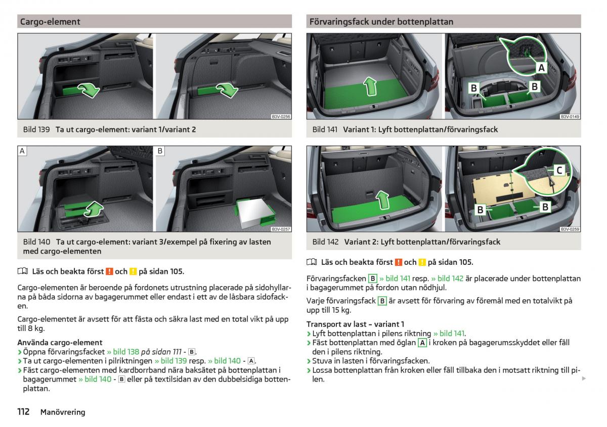 Skoda Superb III 3 instruktionsbok / page 114