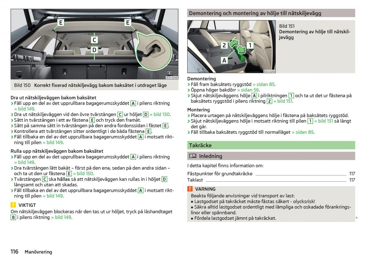 Skoda Superb III 3 instruktionsbok / page 118