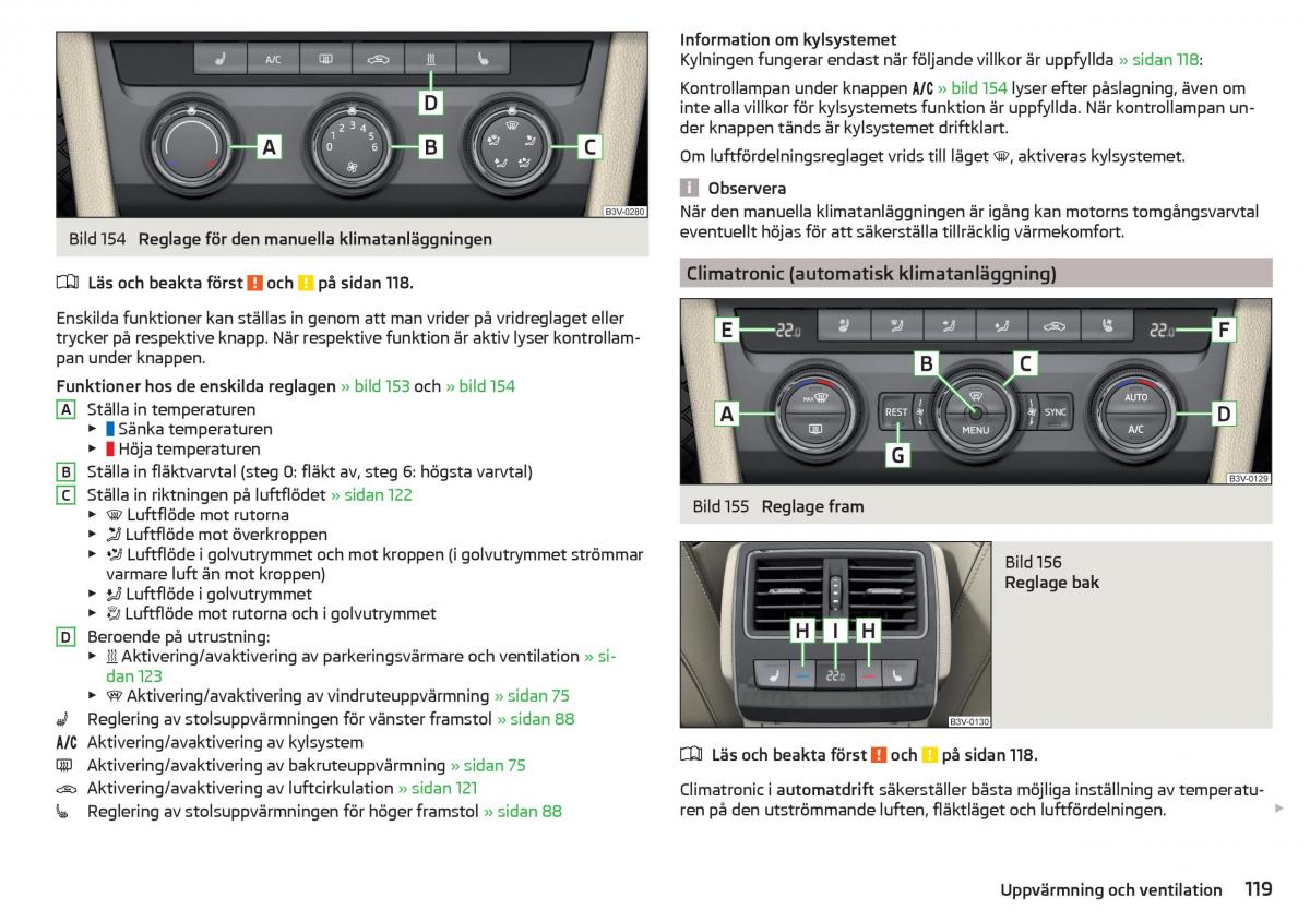 Skoda Superb III 3 instruktionsbok / page 121