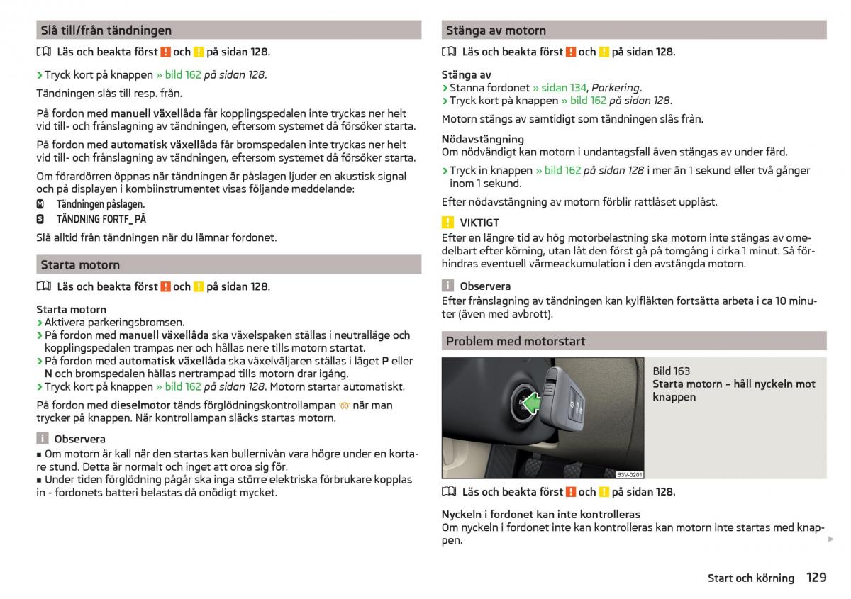 Skoda Superb III 3 instruktionsbok / page 131