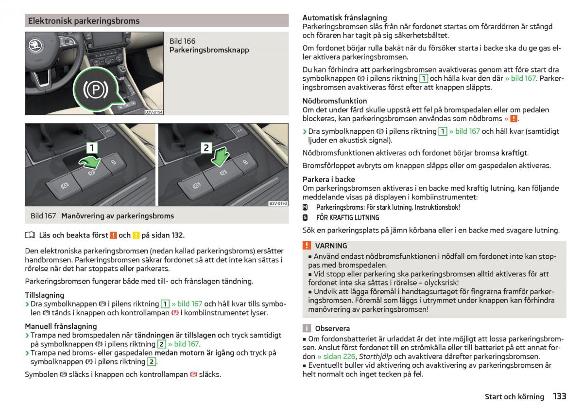 Skoda Superb III 3 instruktionsbok / page 135