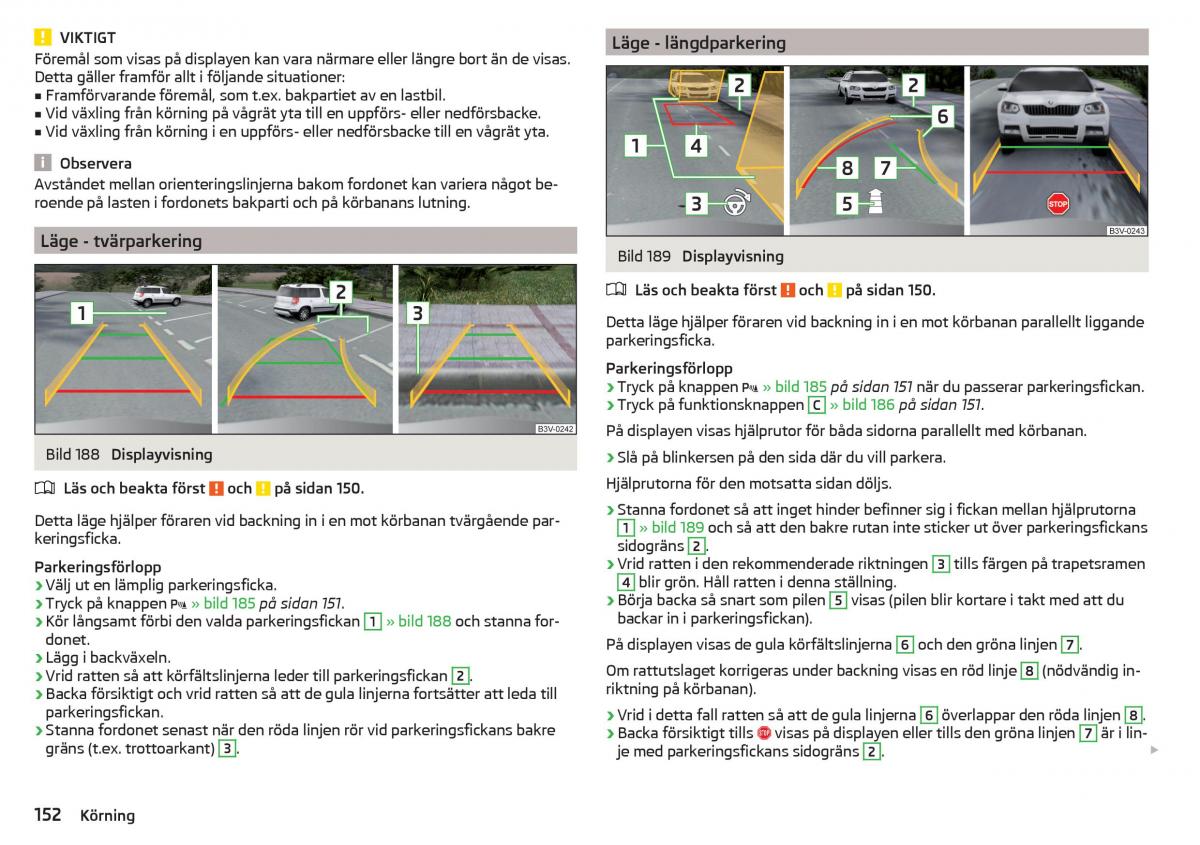 Skoda Superb III 3 instruktionsbok / page 154