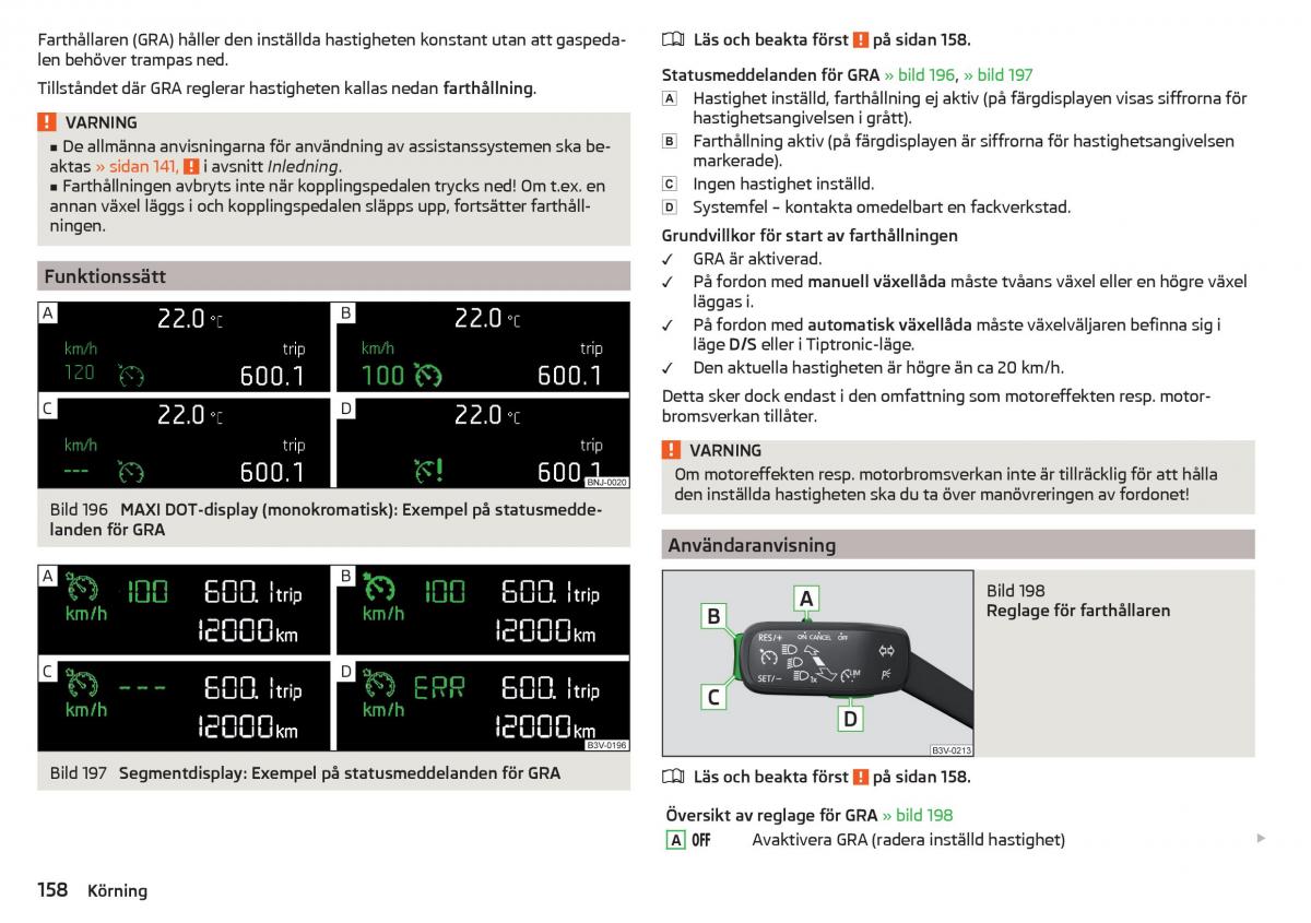 Skoda Superb III 3 instruktionsbok / page 160