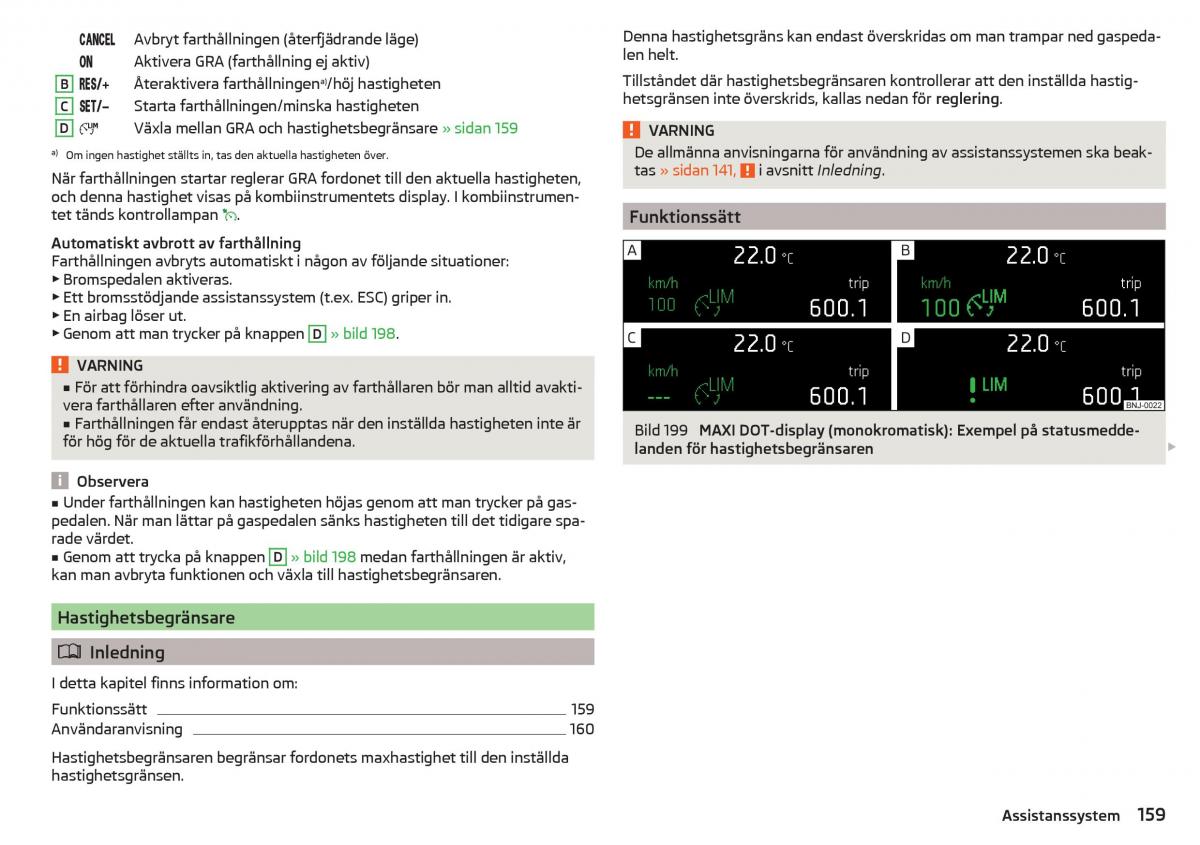 Skoda Superb III 3 instruktionsbok / page 161