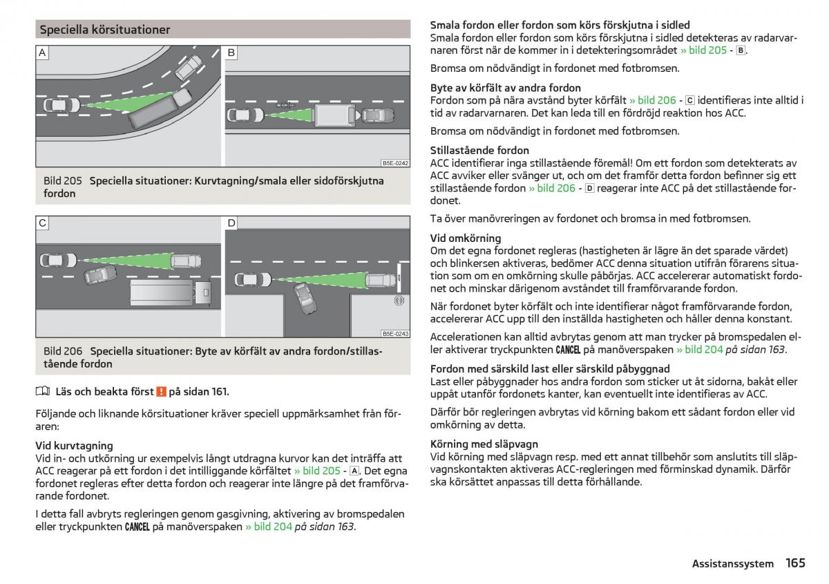 Skoda Superb III 3 instruktionsbok / page 167