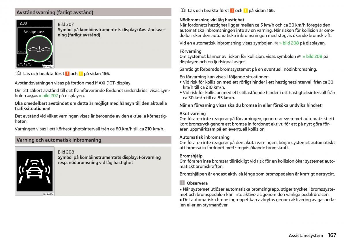 Skoda Superb III 3 instruktionsbok / page 169