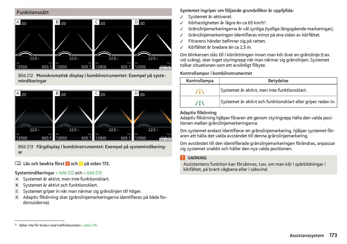 Skoda Superb III 3 instruktionsbok / page 175