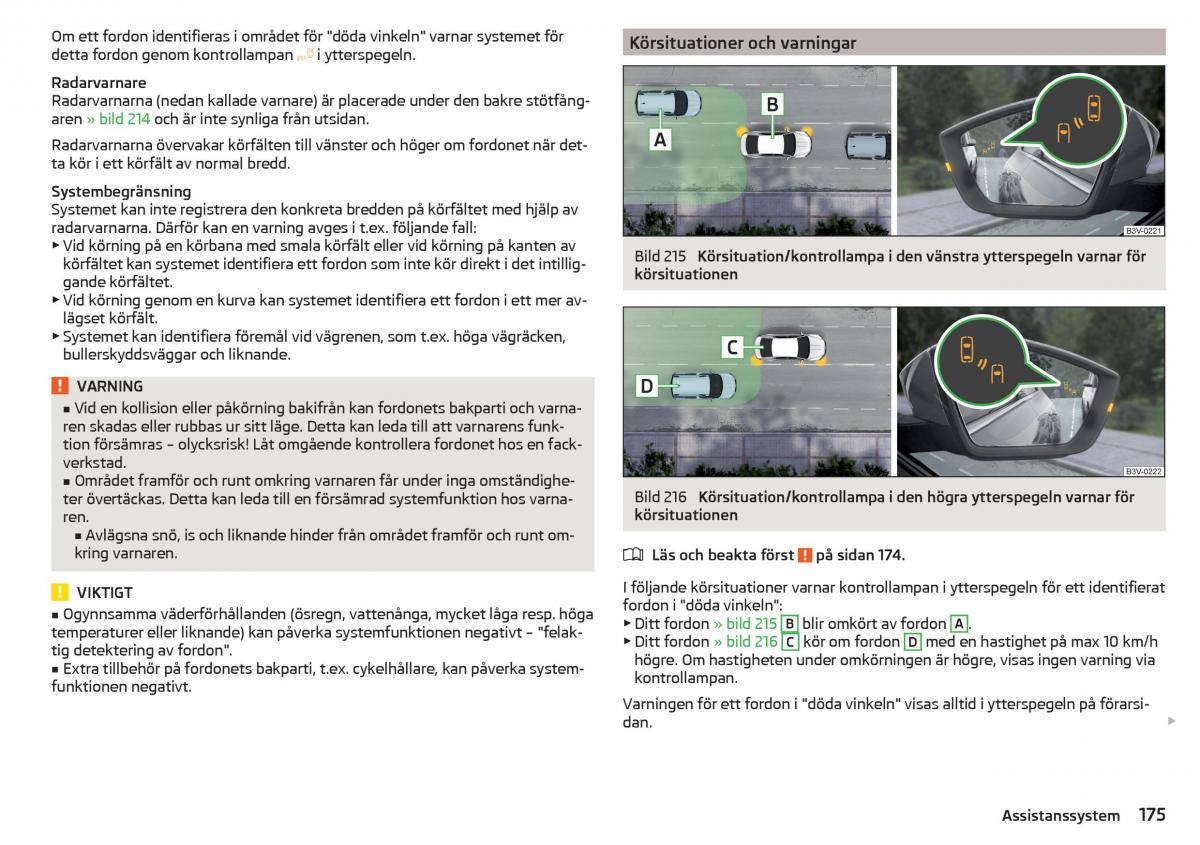 Skoda Superb III 3 instruktionsbok / page 177