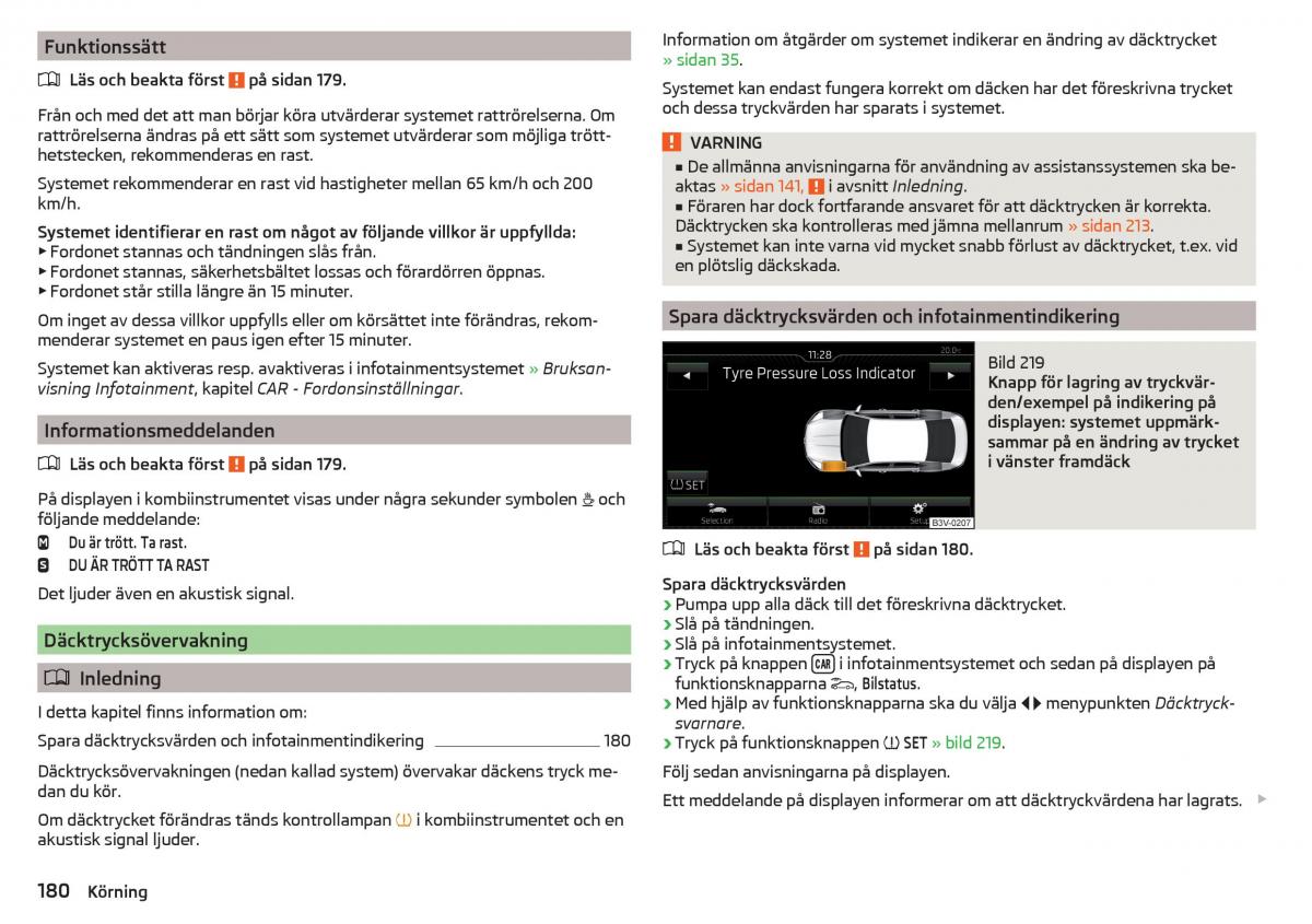 Skoda Superb III 3 instruktionsbok / page 182