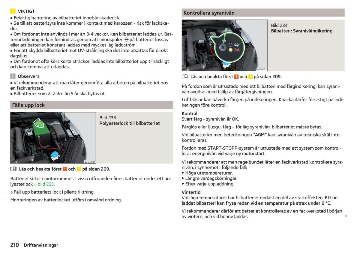 Skoda Superb III 3 instruktionsbok / page 212