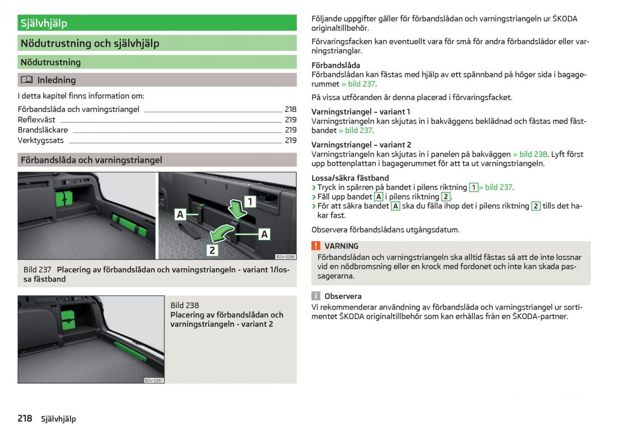 Skoda Superb III 3 instruktionsbok / page 220