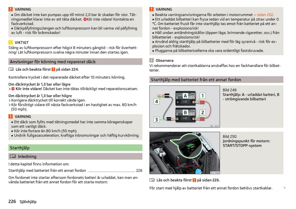 Skoda Superb III 3 instruktionsbok / page 228