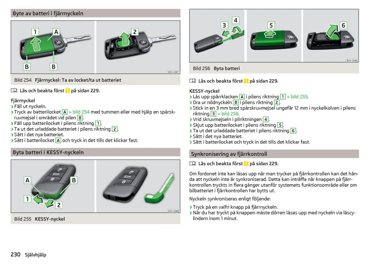 Skoda Superb III 3 instruktionsbok / page 232