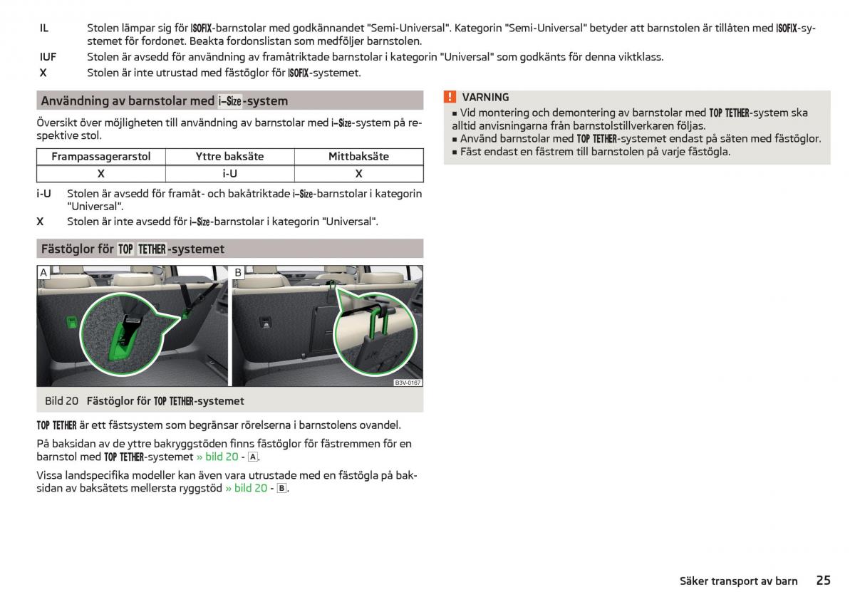 Skoda Superb III 3 instruktionsbok / page 27