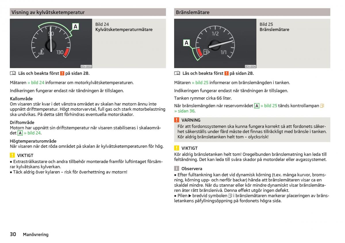 Skoda Superb III 3 instruktionsbok / page 32