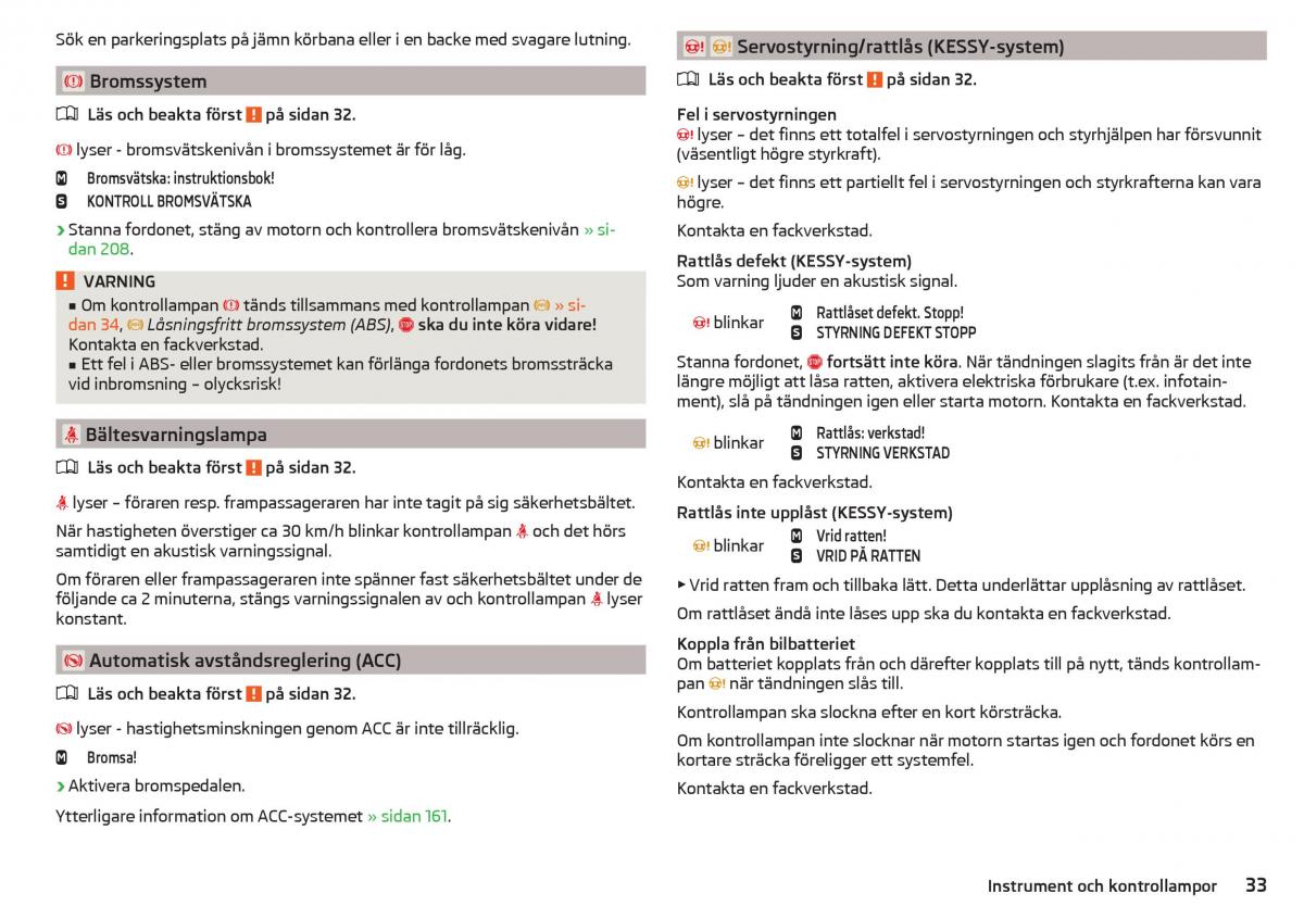 Skoda Superb III 3 instruktionsbok / page 35