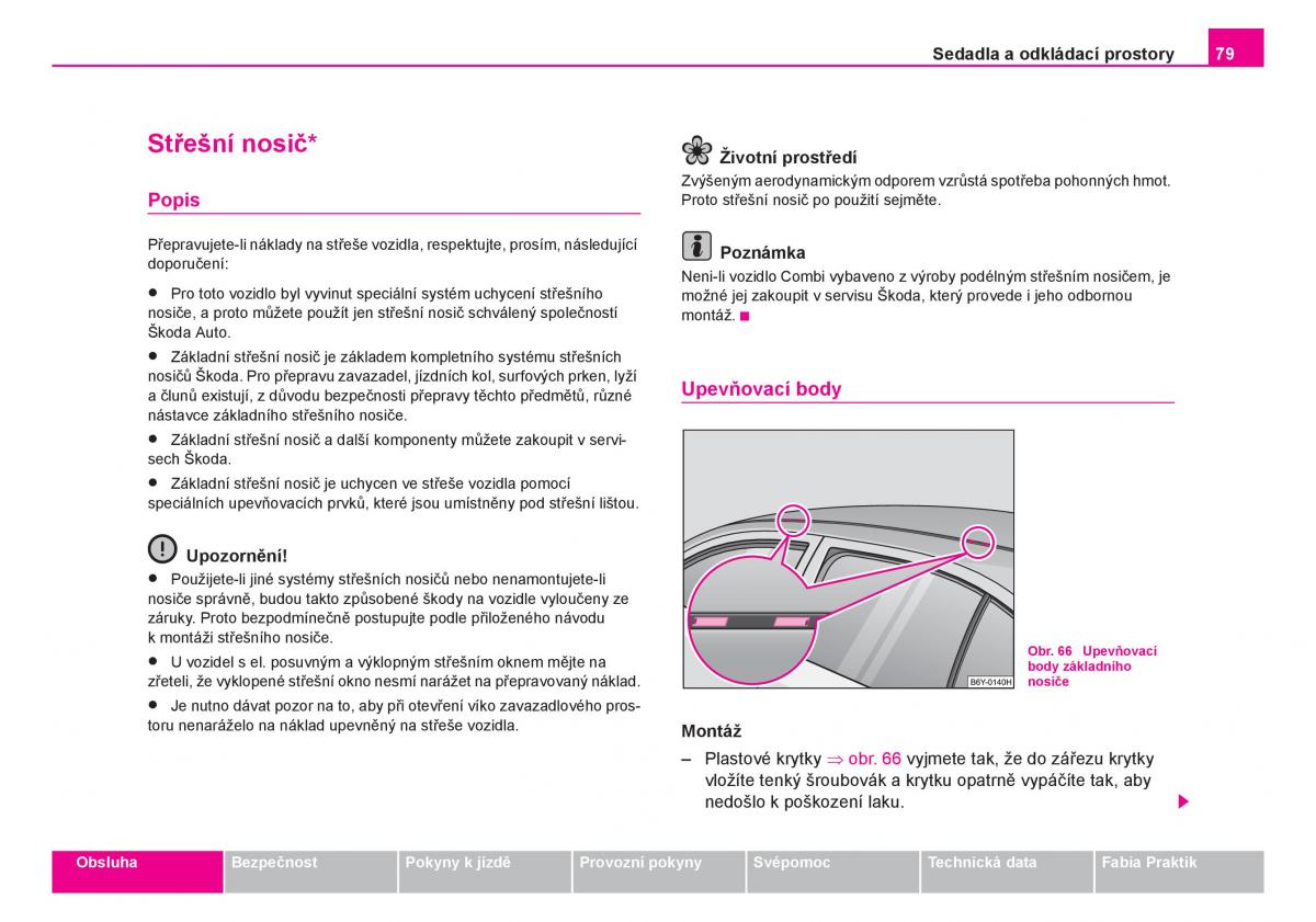 Skoda Fabia I 1 navod k obsludze / page 80