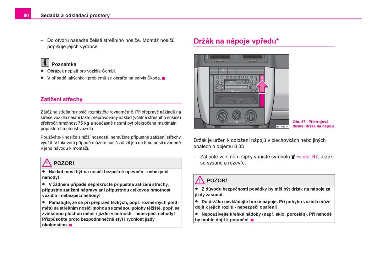 Skoda Fabia I 1 navod k obsludze / page 81