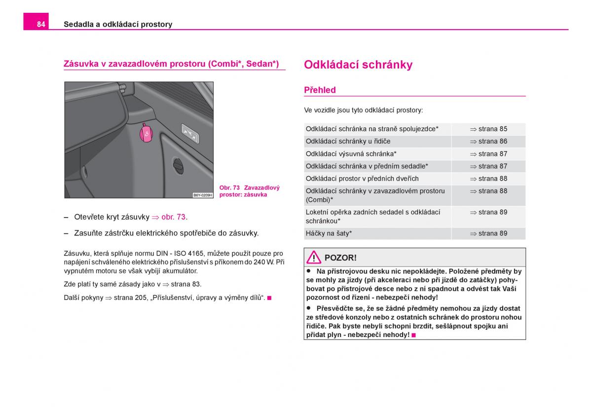 Skoda Fabia I 1 navod k obsludze / page 85