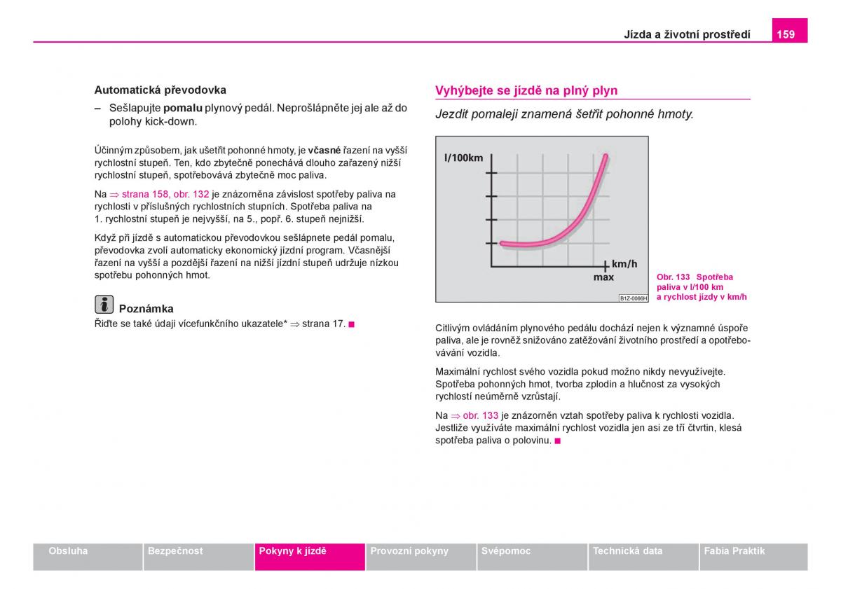 Skoda Fabia I 1 navod k obsludze / page 160