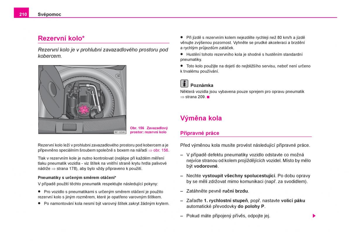 Skoda Fabia I 1 navod k obsludze / page 211