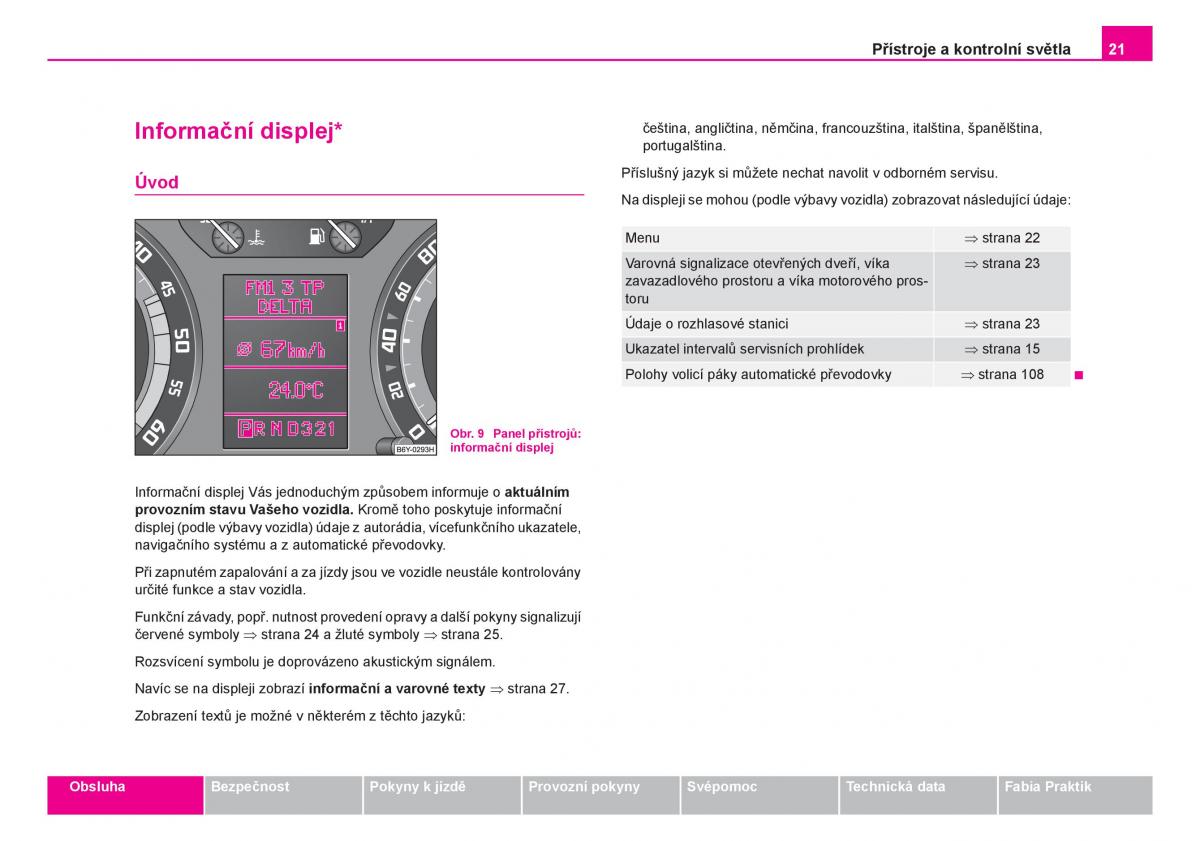 Skoda Fabia I 1 navod k obsludze / page 22